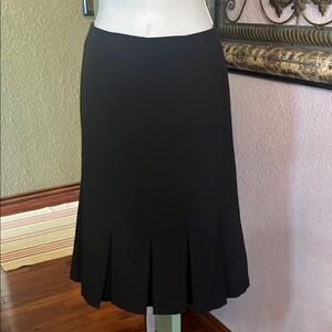 Must HaveAGB Fit & Flare Skirt -Black Midi lined pleated hem Sz 6